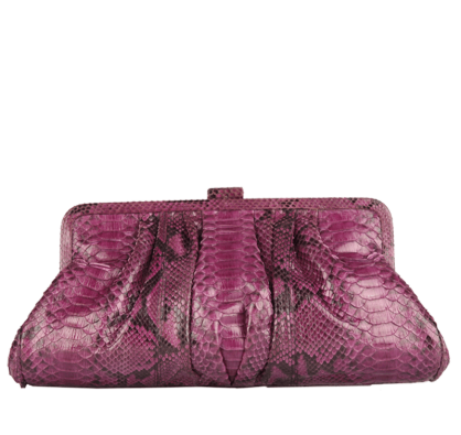 Ashley Python Clutch