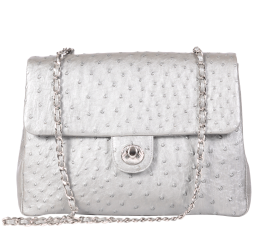 Quinn Ostrich Shoulder Bag