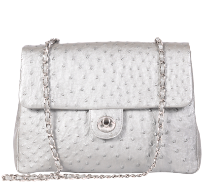 Quinn Ostrich Shoulder Bag