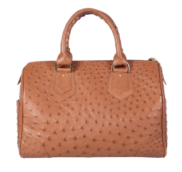 Lola Ostrich Top Handle Bag