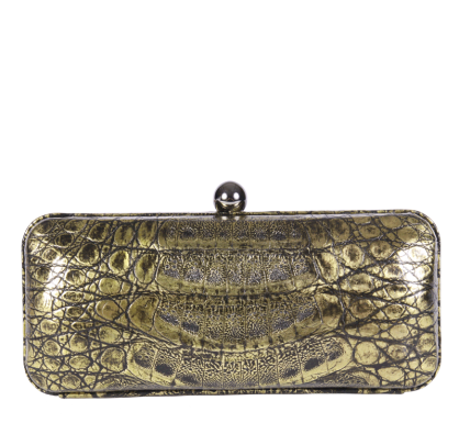 Valerie Caiman Crocodile Clutch 